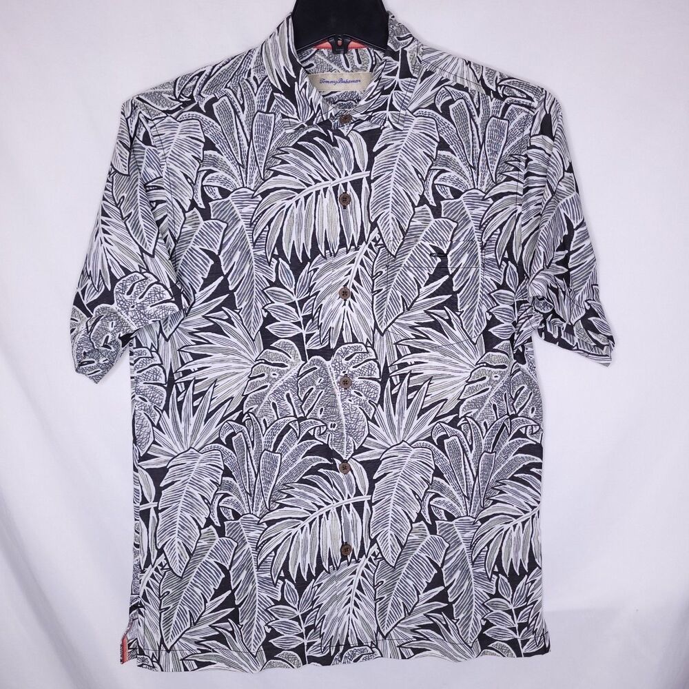 Tommy Bahama Shirt Mens Small Tropical Leaf Fronds